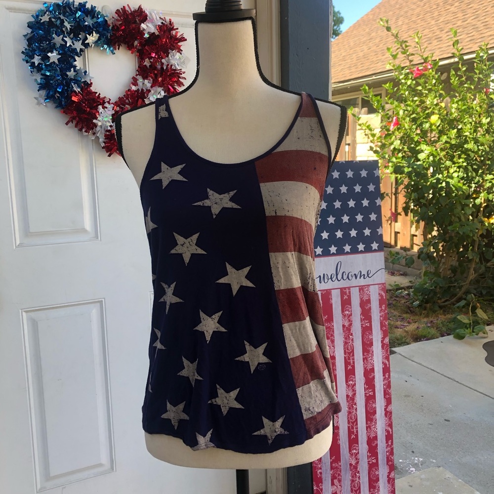 American Flag Racerback Tank